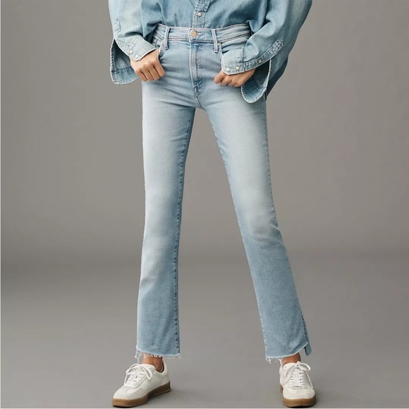 MOTHER The Insider Crop Step Fray in Limited Edition Light Wash size 30 - Picture 1 of 13